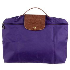 LONGCHAMP Le Pliage Purple Nylon Briefcase Document Folder